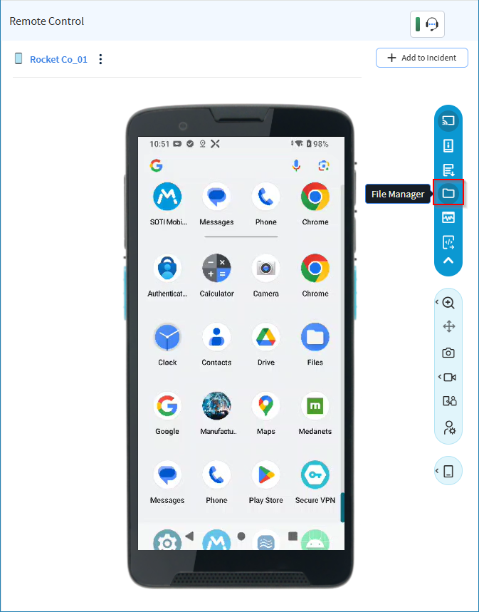 Select the File Manager icon