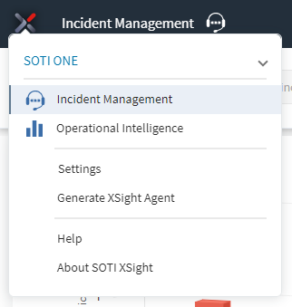 Incident Management menu