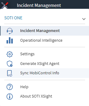 Sync MobiControl Info screen